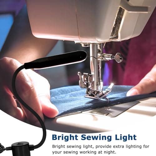 HengBo Sewing Machine Light, 30 Led Flexible Gooseneck Work Light with Magnetic Mounting Base, 6000K Daylight Workbench Lamp for Lathes, Drill Presses, 3D Printer - Black view 6
