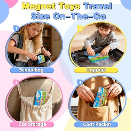 Goodtiles Mini Magnetic Blocks, Travel Outdoor Toys for Kids Ages 3-5 4-8, Magnet Cubes with Iron Box, STEM Montessori Sensory Building Toys, Ideal Gifts for Toddlers Boys Girls Birthday view 5