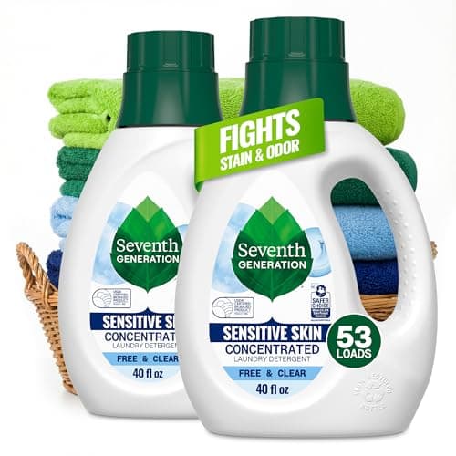 Seventh Generation Concentrated Laundry Detergent Liquid Free & Clear Fragrance Free 40 Fl Oz (Pack of 2) — image 1