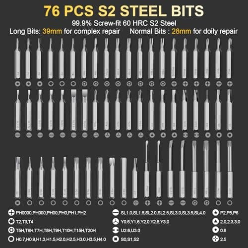 The lowest price ever!!! Save 50% on 76 IN 1 Precision Electric Screwdriver Set！ view 4