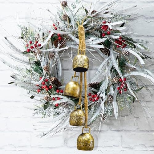 YXOTJHS Christmas Bells for Decoration, Gold Vintage Bells, Brass Christmas Bells for Door Garland Christmas Tree - Christmas Bell Gifts for Women view 4