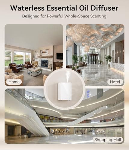 FYNTRA Essential Oil Diffuser - HVAC System, 5500 Sq.Ft Waterless Diffuser | Whole House & Aromatherapy Diffuser, WiFi & Bluetooth App Control, White view 6