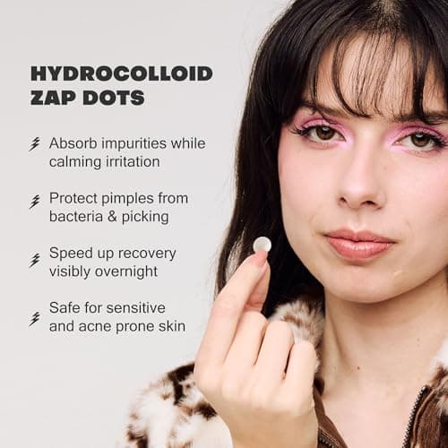 Voltage Pimple Patches for Face: Hydrocolloid Patch for Covering Zits, Blemishes, Protect Skin, and Accelerate Healing, 20 Count, Acne Pimple Patches view 2