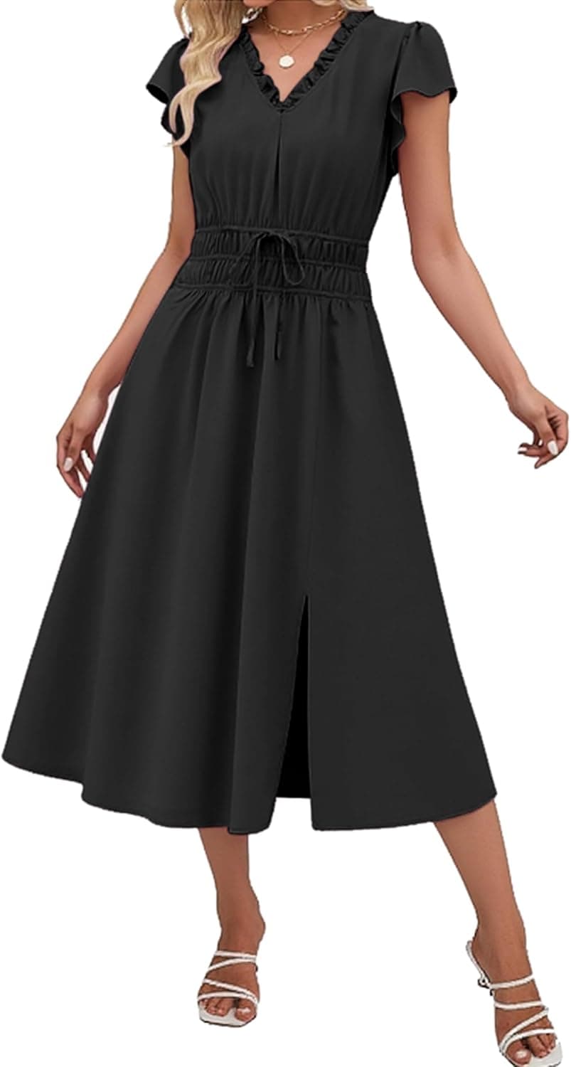 ANGASHION Womens Summer Midi Dresses
