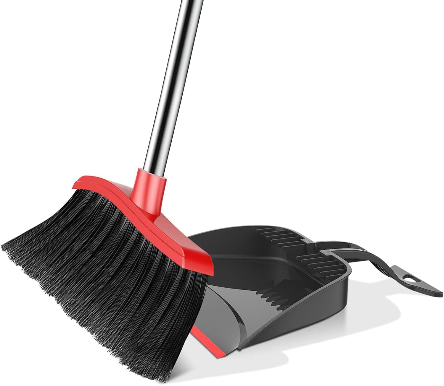 EZKEY Broom and Step-On Dustpan Set — image 1