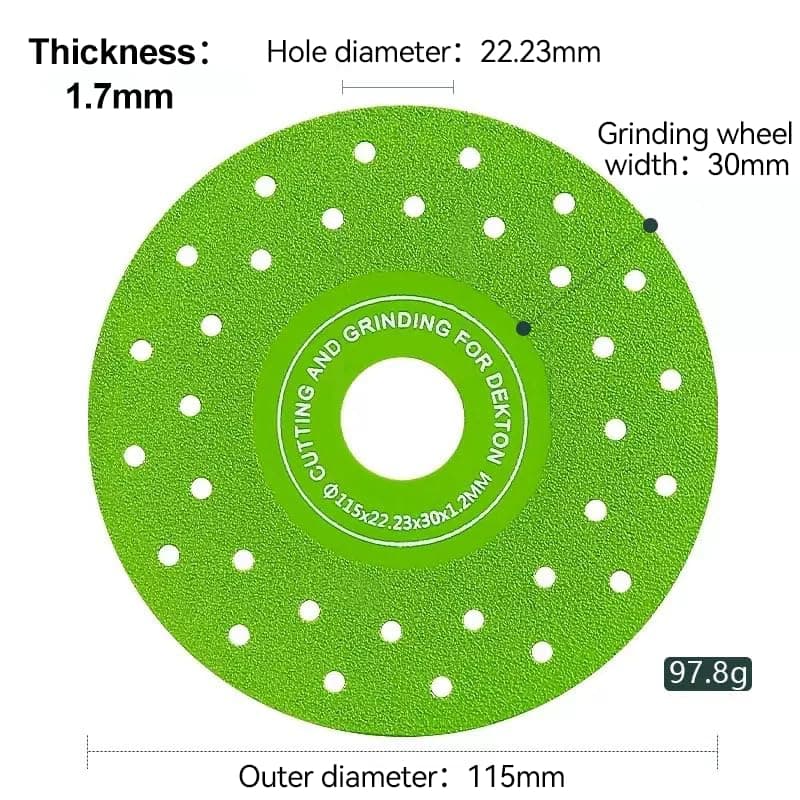 3pcs 4.5-Inch Porous Rock Plate Grinding Discs (for Angle Grinders) Glass Cutting Discs, Ceramic Marble Tile Cutting Discs view 6