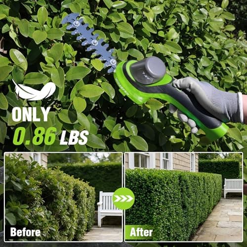 WORKPRO 7.2V Handheld Grass Trimmer, 2-in-1 Cordless Hedge Trimmer & Grass Shears with 2Ah Battery, Small Bush & Shrub Trimmer for Lawn Edging, Garden, Yard & Hedge Trimming view 3