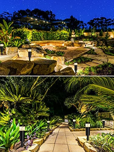 DOREIO 5W Low Voltage Landscape Pathway Lights with Connectors 12V Outdoor Landscape Lighting LED Bollard Path Lights Wired IP65 Waterproof Warm White Walkway Lights for Garden Yard Lawn (8Pack) view 4