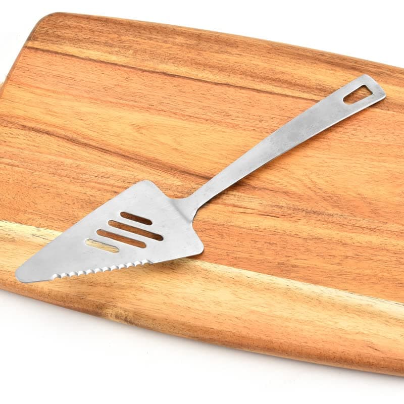 REVGOZU Modern simple stainless steel with teeth triangle creative cake spatula Multi-functional simple and easy lasting cake cheese knife baking utensils view 6
