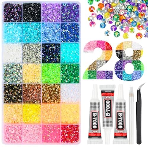Bedazzling Kit 50000Pcs 28 Colors Jelly Resin Rhinestones — image 1