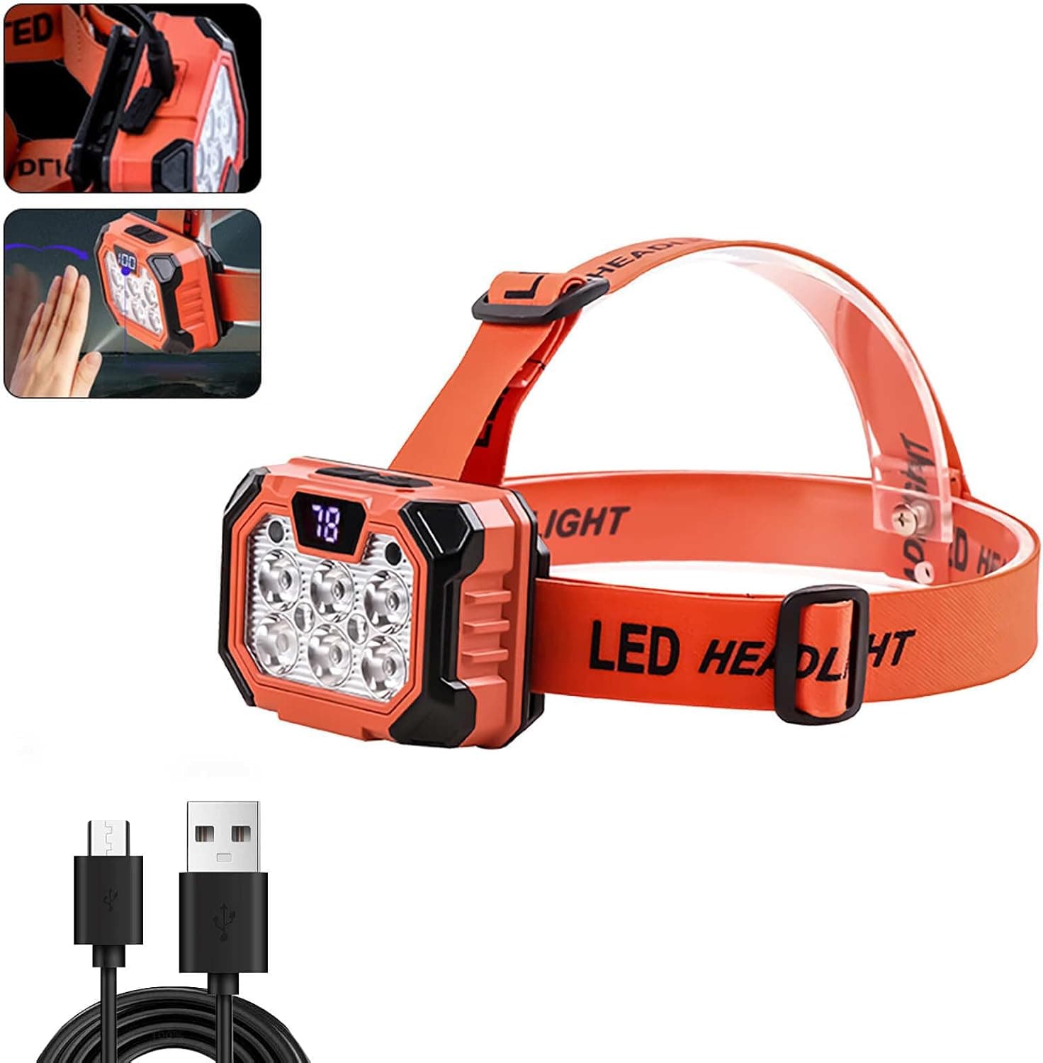 ECOALKEMLITE LED Headlamp Rechargeable Battery