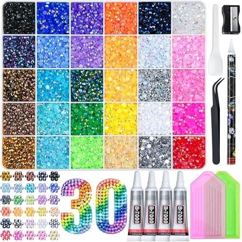 45000 Pcs Resin Jelly Rhinestones for Bedazzling,  All-in-One Kit — image 1