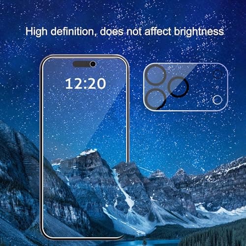 Ailun 3 Pack for iPhone 17 Pro Max Privacy Screen Protector [6.9 inch]+ 3 Pack Camera Lens Protector with Installation Frame,Dynamic Island Compatible,Anti Spy Tempered Glass[9H Hardness]-HD view 3