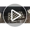 MatEssenz Checkered Bath Mat 2'x3', Black and White Waffle Weave Bathroom Rug with Tassels, Non-Slip & Quick Dry Bath Rugs for Tub and Sink, Machine Washable, Skin-Friendly Boho Decor view 7