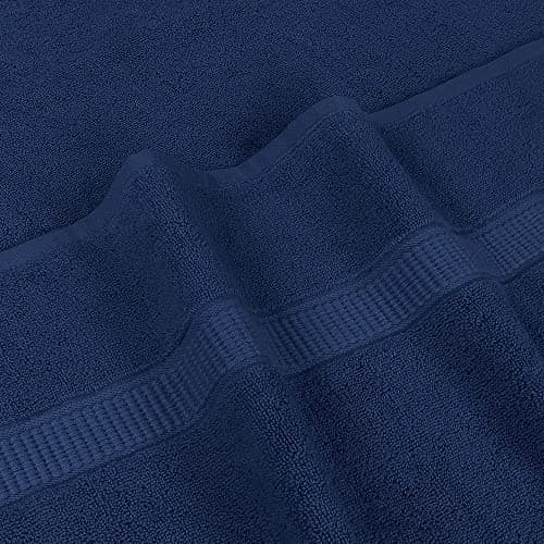 Utopia Towels Luxurious Jumbo Bath Sheet 2 Piece, 600 GSM, 35 by 70 Inches, 100% Ring Spun Cotton, Highly Absorbent and Quick Dry Extra Large Bath Towel, Super Soft Towel, Navy view 6