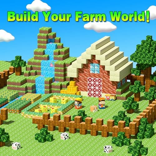 Mini Magnetic Blocks, Magnet Building Cubes, Farm Animal Travel Outdoors Toys with Portable Iron Box, STEM Montessori Sensory Educational Toys for Toddlers, Gift for Kids Ages 3-8 Boys & Girls view 6