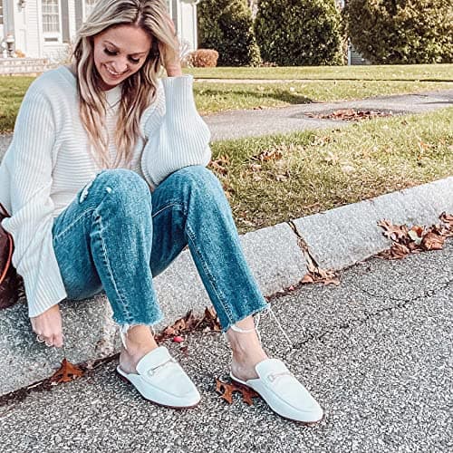 JENN ARDOR Mules for Women Flats Backless Loafers Shoes Slip On Slippers Pointed Toe Low Heel Work Slides Womens Mules Casual Shoes view 2