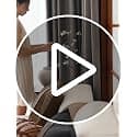 Room Divider Curtains with Ceiling Track, 95% Blackout Heavy Curtains Noise Reduction Privacy Curtain System Kits, 8.3 ft Wide x 7 ft Tall, Cream Beige, 1 Panel view 4