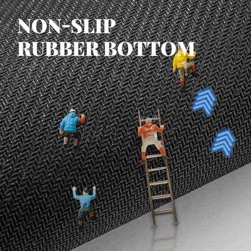 LYGLIGH Ultra Thin Bath Mat, Teal Bath Mat, 1/10 in Thin Bathroom Rugs Fit Under Door, Non-Slip Rubber Backing, Absorbent, Quick-Dry, Washable Funny Beach Decor for Shower and Tub, 35‘’X24'' view 5