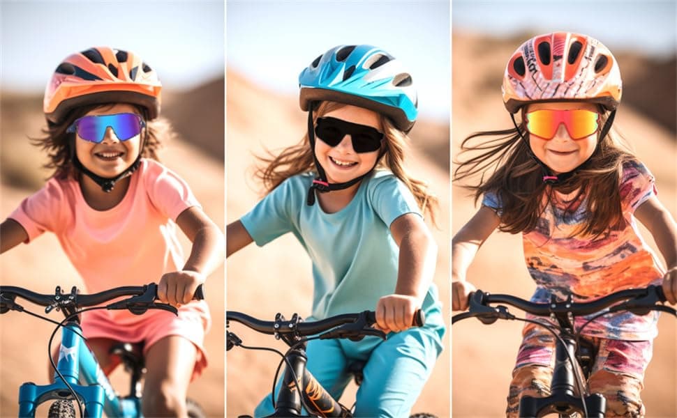 FEISEDY Unisex Youth Sunglasses, Teens Baseball Tennis Sunglasses, UV400 Sports Boys Girls Cycling Shades B4064 view 3