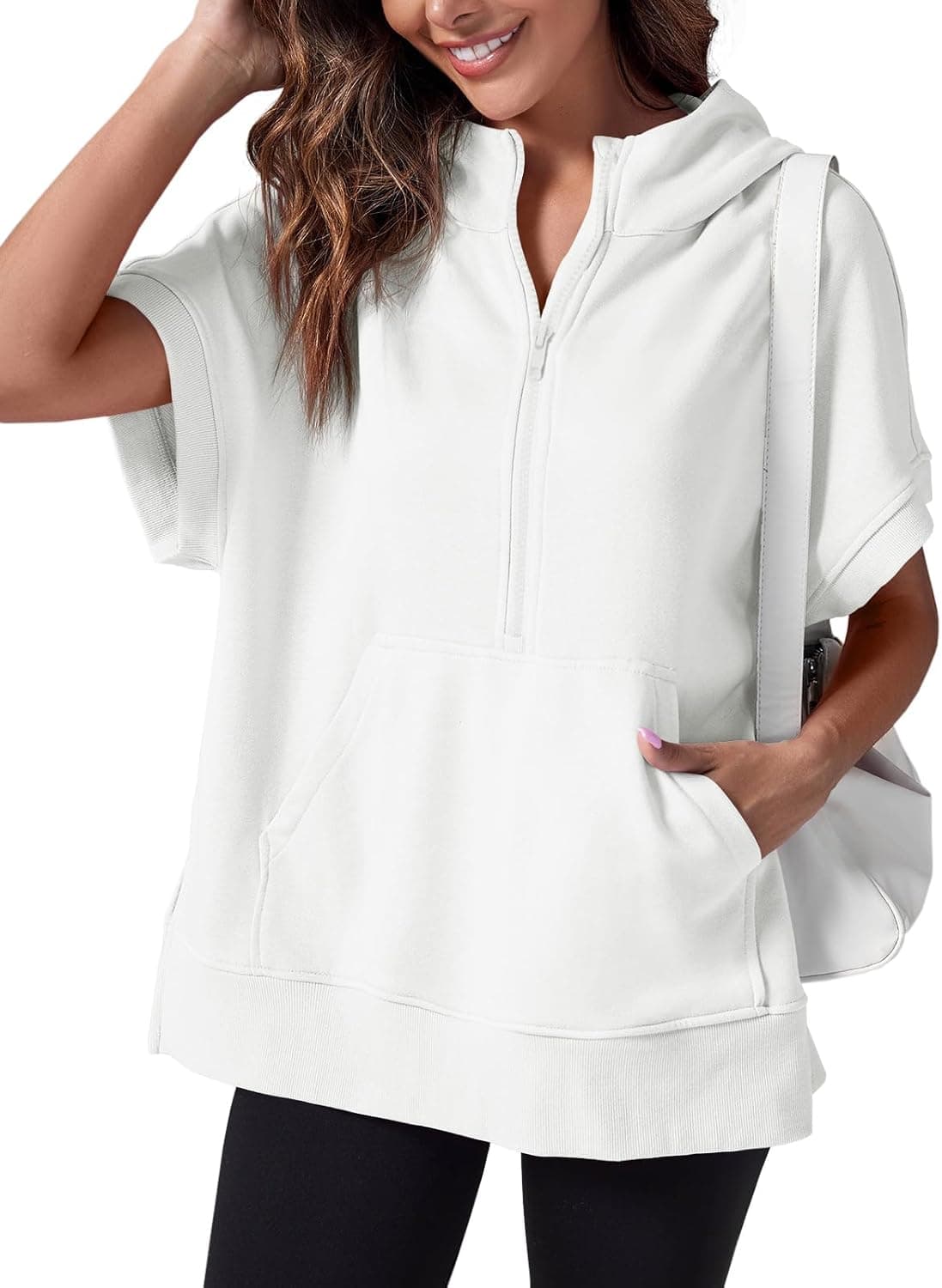 FISOEW Womens Oversized Half Zip Hoodies