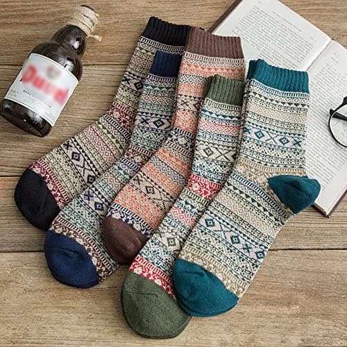 Wool Socks for Women Womens Winter Warm Wool Sock Men Boots Socks for Women view 2