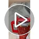 30oz Bling Rhinestone Studded Tumbler with Top Handle, Bling Cups Stainless Steel Water Bottle Diamond Glitter Tumbler for Women - Birthday Gifts for Women, Mom,Get Well Soon Gifts (Pomelo) view 7