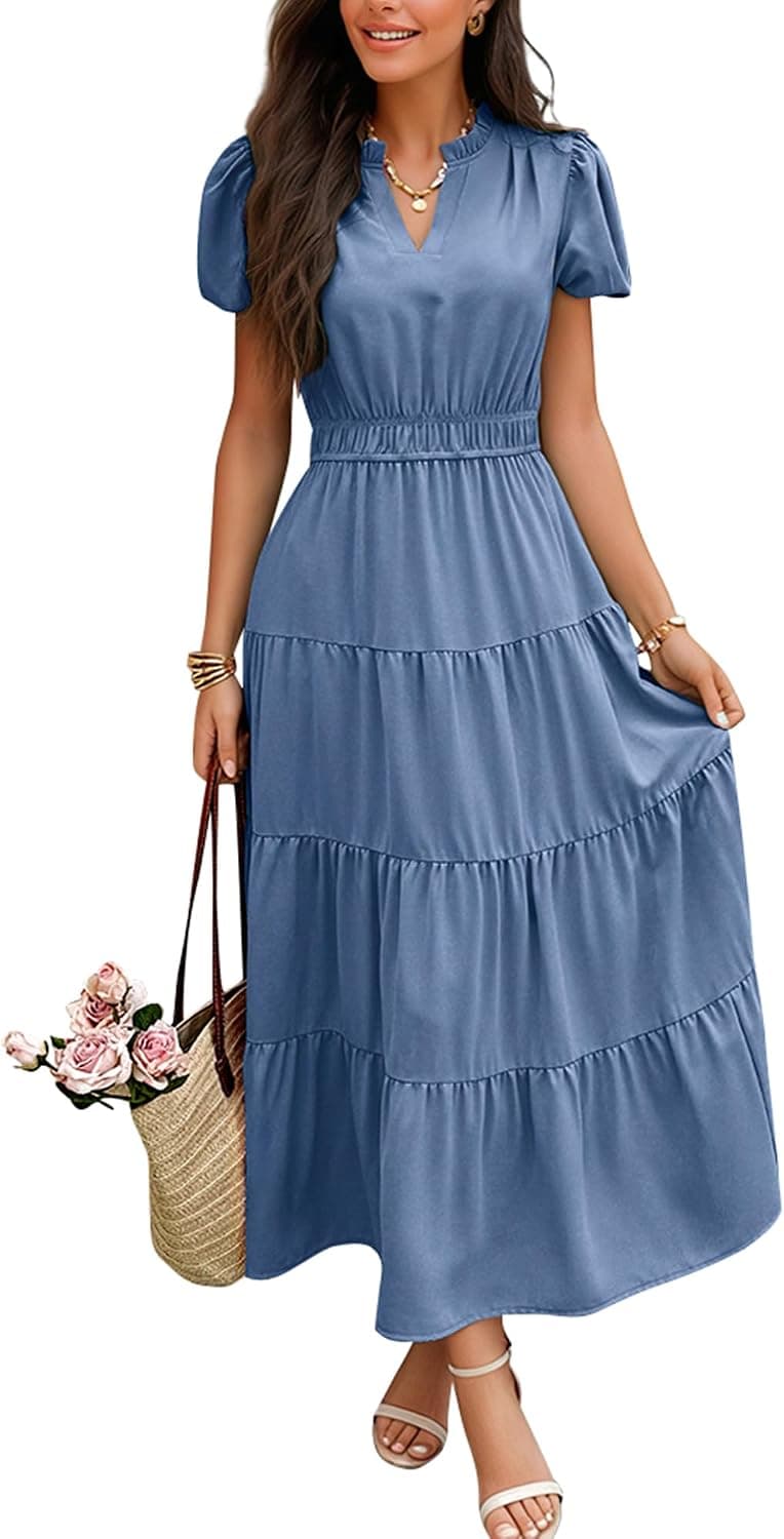 ECOWISH Womens Summer Maxi Dress