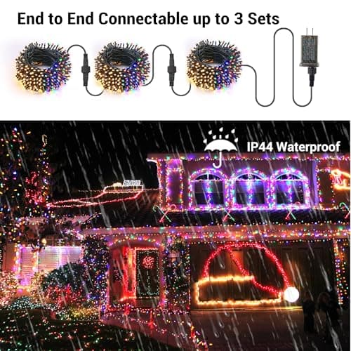 200 LED 65.67 ft Colored & Warm White Color Changing Christmas Lights with Remote view 4