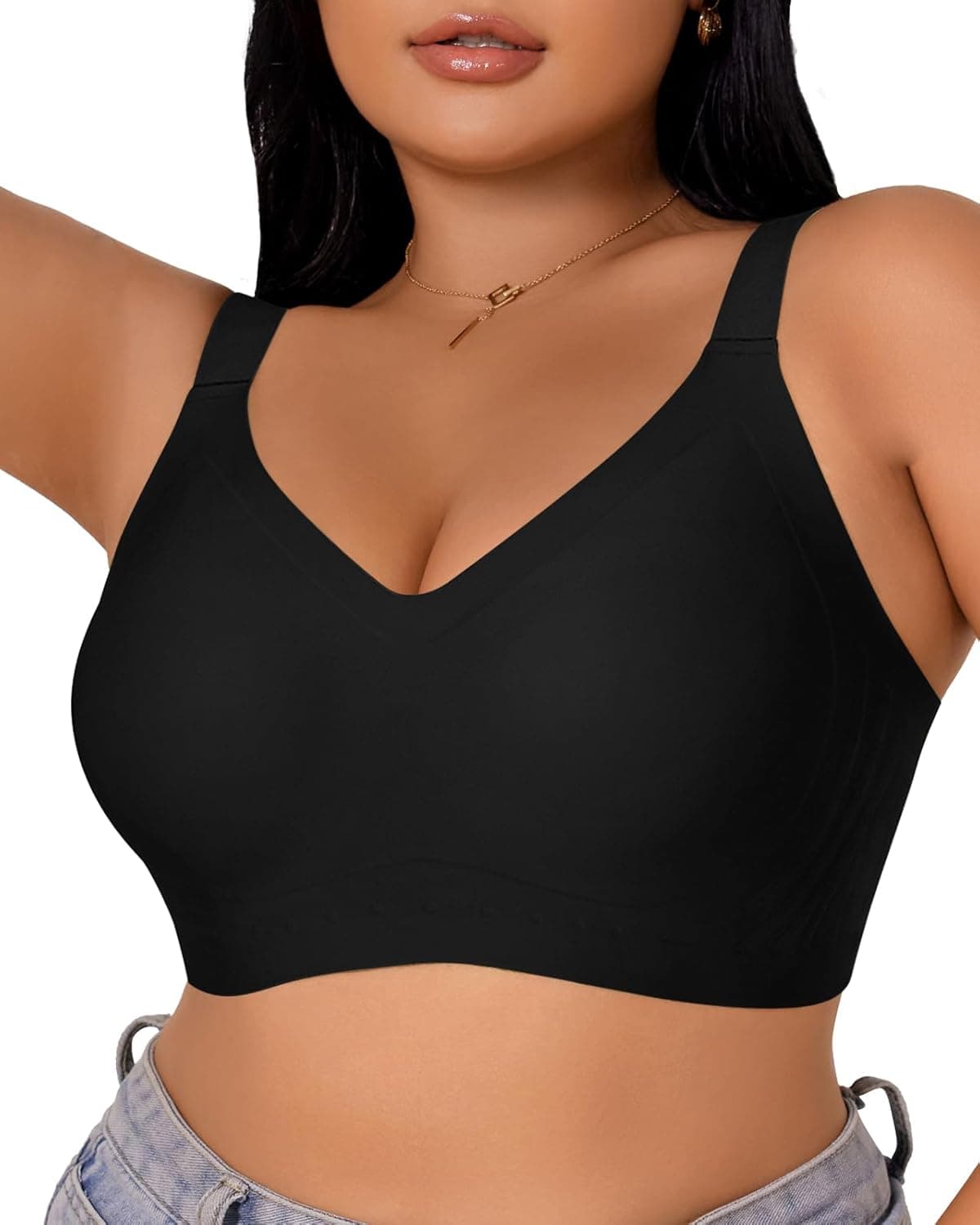 LIIJOO Womens Plus Size Wireless Bras — image 1