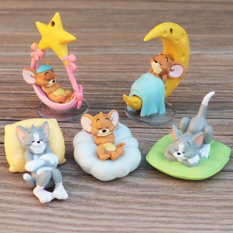 AYWVRBST 5 Pcs Decoration Ornaments, Christmas Decoration, Car Door Ornaments, Sleeping Cats and Mice, Cute and Interesting Gifts, Travel Decompression (5 Pcs Decoration Ornaments) view 6