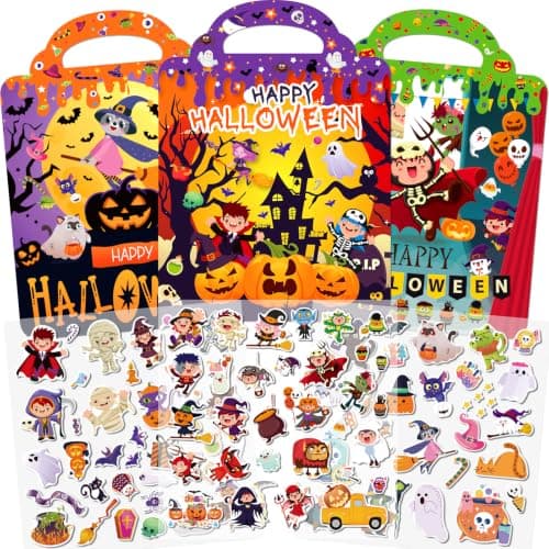 Elfew 3 Pack Halloween Reusable Sticker Books for Toddlers 2-4 — image 1
