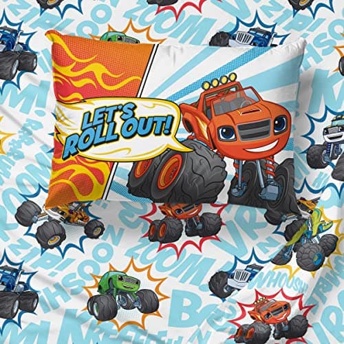 Jay Franco Blaze and The Monster Machines Off to The Races 5 Piece Twin Size Bed Set - Includes Comforter & Sheet Set - Super Soft Fade Resistant Microfiber (Official Blaze Products) view 6