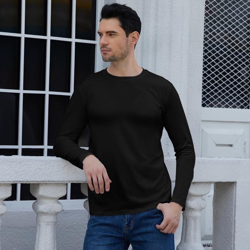 SIMIYA Mens Thermals Long Sleeve Undershirt Warm Fleece Lined Base Layer Thermal Tops Long John Shirts for Men view 4