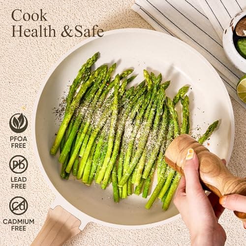 CAROTE 14 Pcs Pots and Pans Set Nonstick,Cookware Set Kitchen Cooking Set with Utensil and Pan Protectors view 4