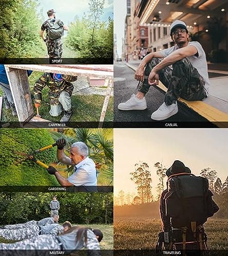BAYAMO Mens Cargo Pants Camo Military Fatigue Pant Camouflage Hunting Combat Work Casual Pants Multi Pocket view 5