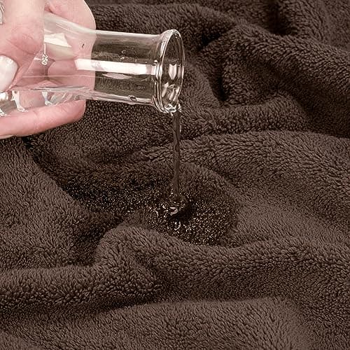 Cotton Paradise 6 Piece Towel Set, 100% Cotton Soft Absorbent Turkish Towels for Bathroom, 2 Bath Towels 2 Hand Towels 2 Washcloths, Brown Towel Set view 6