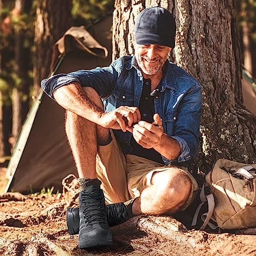 NORTIV 8 Men's Ankle High Waterproof Hiking Boots Outdoor Lightweight Shoes Trekking Trails Armadillo view 3