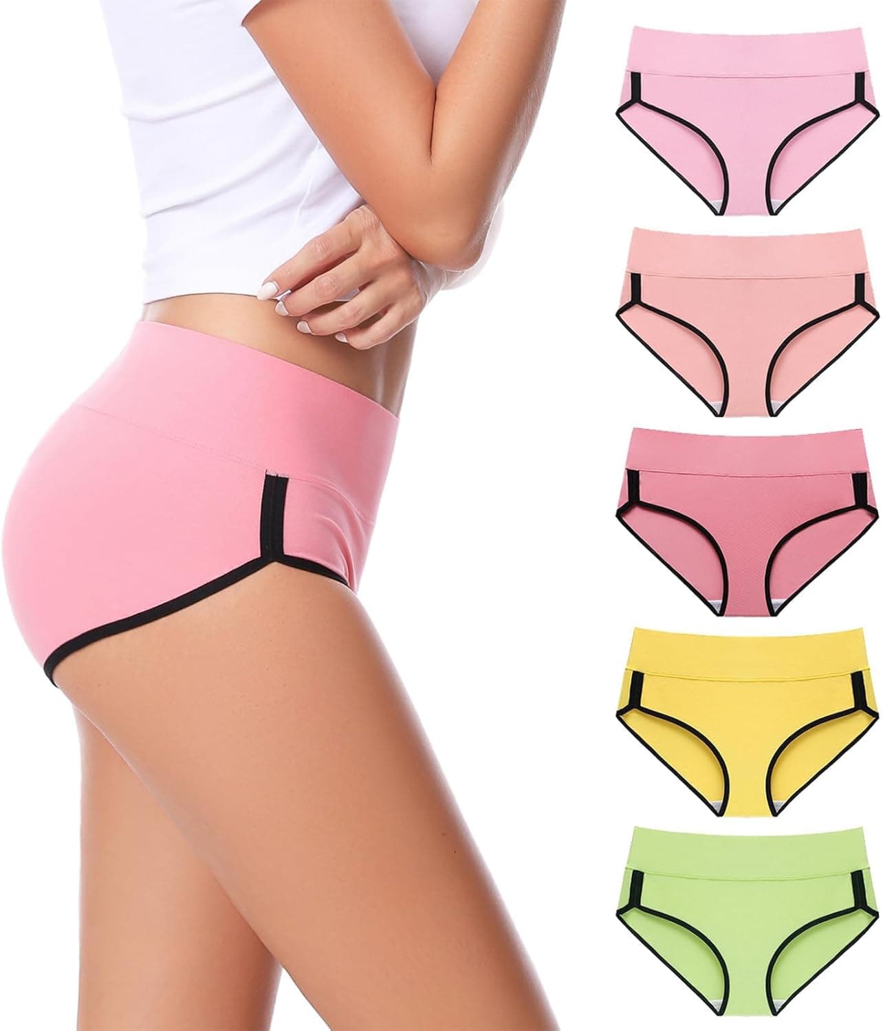 CAILECOTTON Womens Cotton Underwear 5 Pack