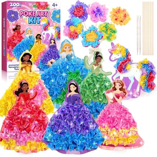 Poke in Art Kits for Girls Ages 4-8, Arts and Crafts Princess Toys for Kids — image 1