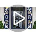Graduation Decorations 2026 GRAD Banner Blue Porch Door Sign Welcome Banner For Indoor Outdoor Wall Graduation Decorations Class of 2026 view 7