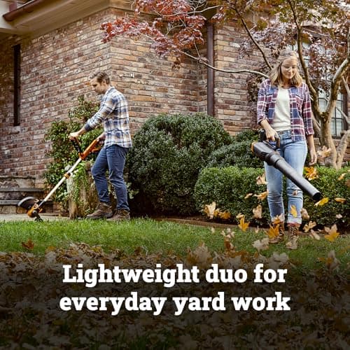 WORX 20V 12‘’ Cordless String Trimmer & 360 CFM Leaf Blower Combo, 2 Batteries & Charger Included, WG929 view 3