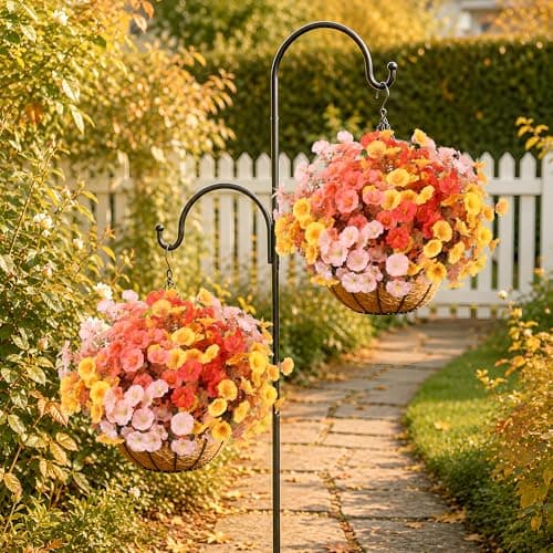 12 Bundles Fall  Artificial Morning Glory Flowers for Outdoors（Fall Mixed4） view 4