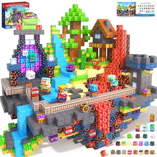 Coodoo 150PCS Magnetic Blocks, Build Mine Magnet World Set, Toddler Outdoor Toys STEM Construction Building Blocks Toy, Magnetic Tiles Sensory Kids Toys for 3+ Year Old Kids Boys Girls Ages 3 4 5 6 — image 1