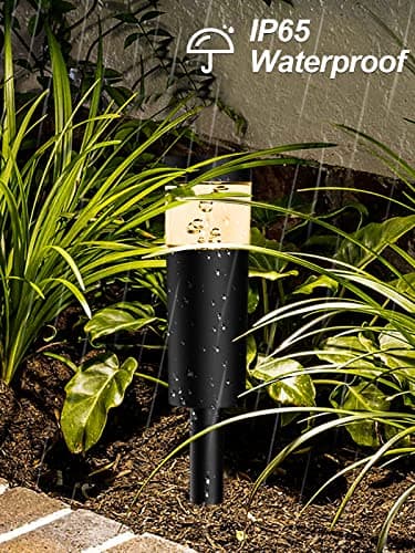 DOREIO 5W Low Voltage Landscape Pathway Lights with Connectors 12V Outdoor Landscape Lighting LED Bollard Path Lights Wired IP65 Waterproof Warm White Walkway Lights for Garden Yard Lawn (8Pack) view 3