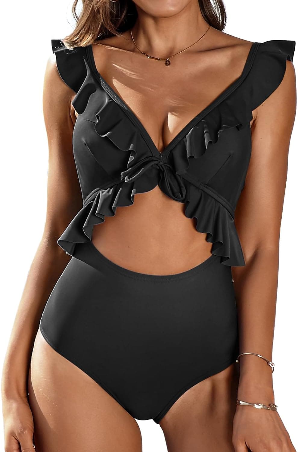 SOCIALA Womens One Piece Swimsuits — image 1