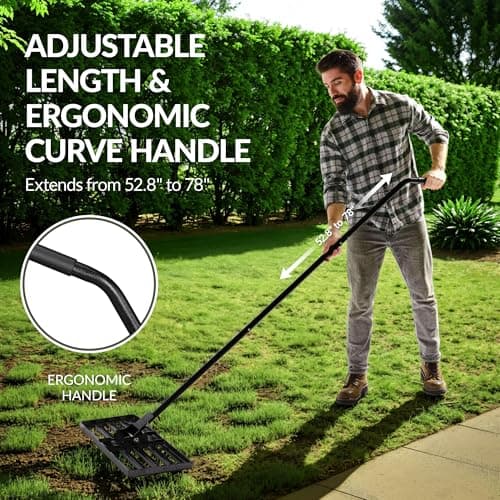 Best Choice Products Lawn Leveling Rake 30 x 10-Inch, Professional Grade Lawn Leveler Tool with 78-Inch Handle, Heavy-Duty Leveling Rake for Soil, Yard, Garden, Landscaping & Golf Course view 6