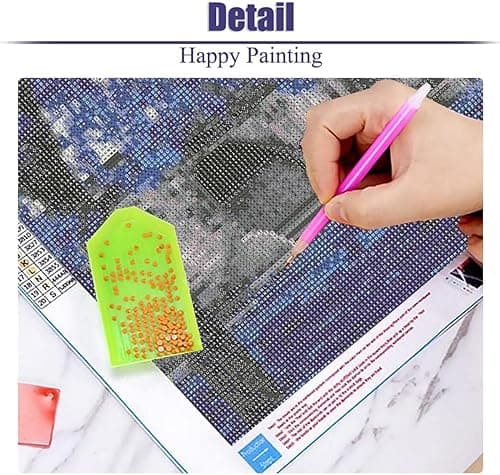 ijbnhd Large Diamond Painting Kit for Adults- Large Diamond Art Kits for Adults, Aurora Mountain Full Drill Round Gem Art for Crafts Home Wall Decor Gift 27.5 X 15.7inch view 4