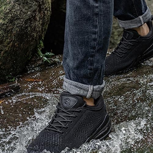 LARNMERN Men Non Slip Work Sneakers Water Resistant Food Service Zapatos Trabajo Antideslizantes Walking Shoes Waterproof Shoes Slip-on view 2