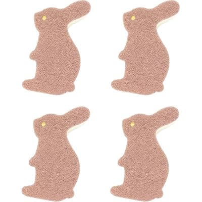 4 Pcs Rabbit Shape Kitchen Cleaning Sponge Multi Functional Cute Scrub Sponge Non Scratch Dish Sponge for Washing Dishes Kitchen Bathroom(Rabbit)